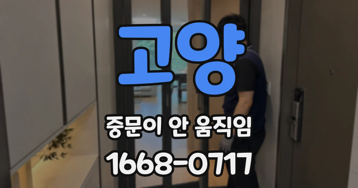 고양 중문이 안 움직임