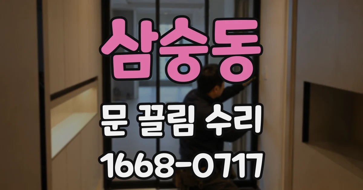 삼숭동 문 끌림 수리