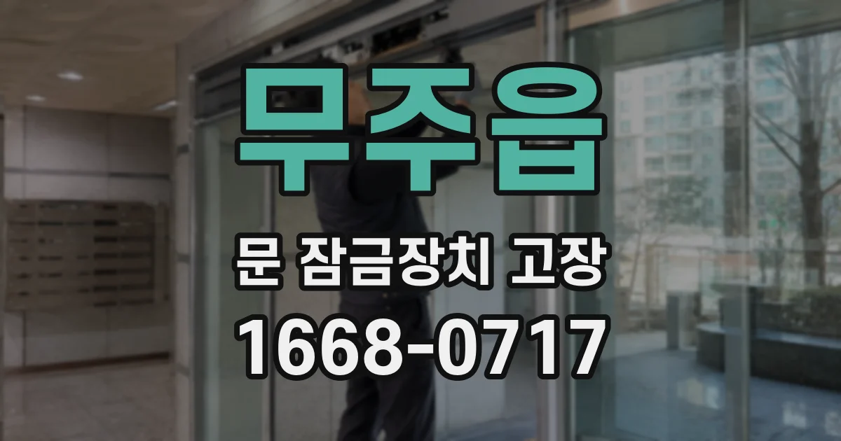 무주읍 문 잠금장치 고장