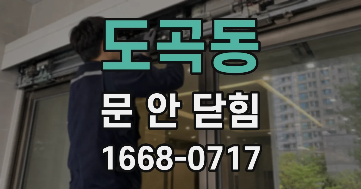 도곡동 문 안 닫힘