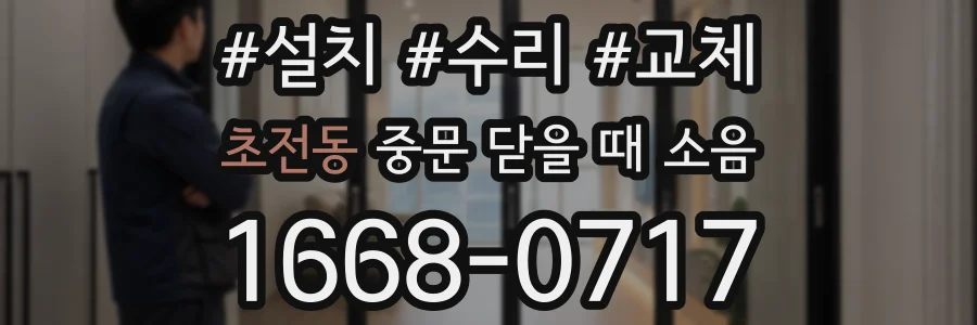 초전동 중문 닫을 때 소음
