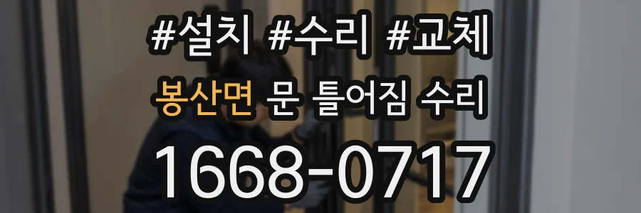 봉산면 문 틀어짐 수리