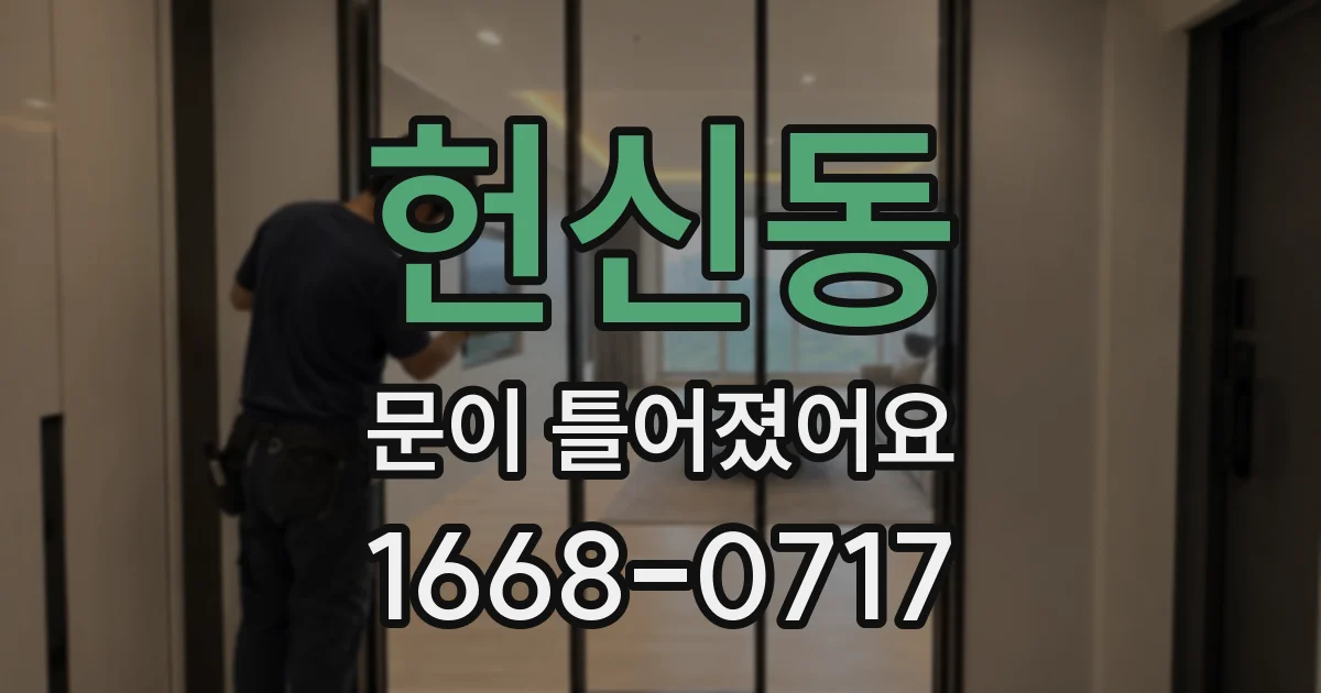 헌신동 문이 틀어졌어요