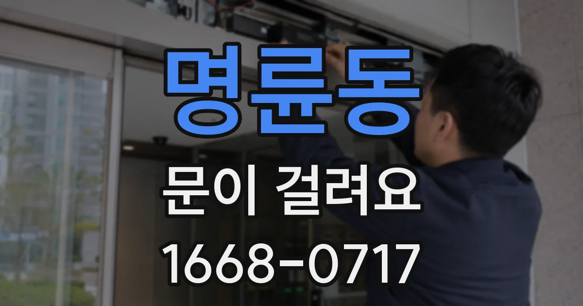 명륜동 문이 걸려요