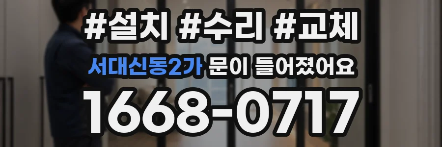 서대신동2가 문이 틀어졌어요
