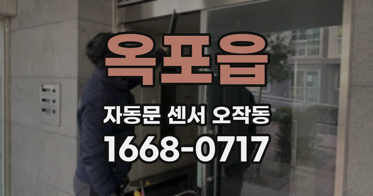 옥포읍 자동문 센서 오작동
