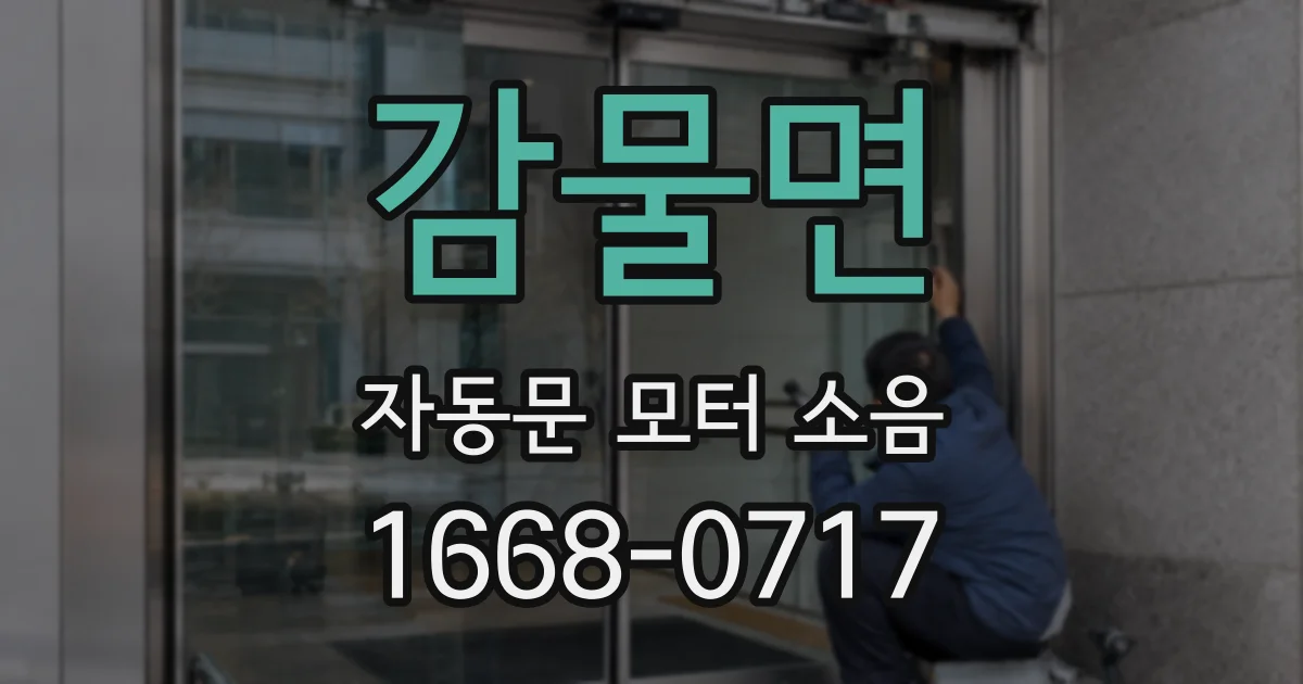 감물면 자동문 모터 소음
