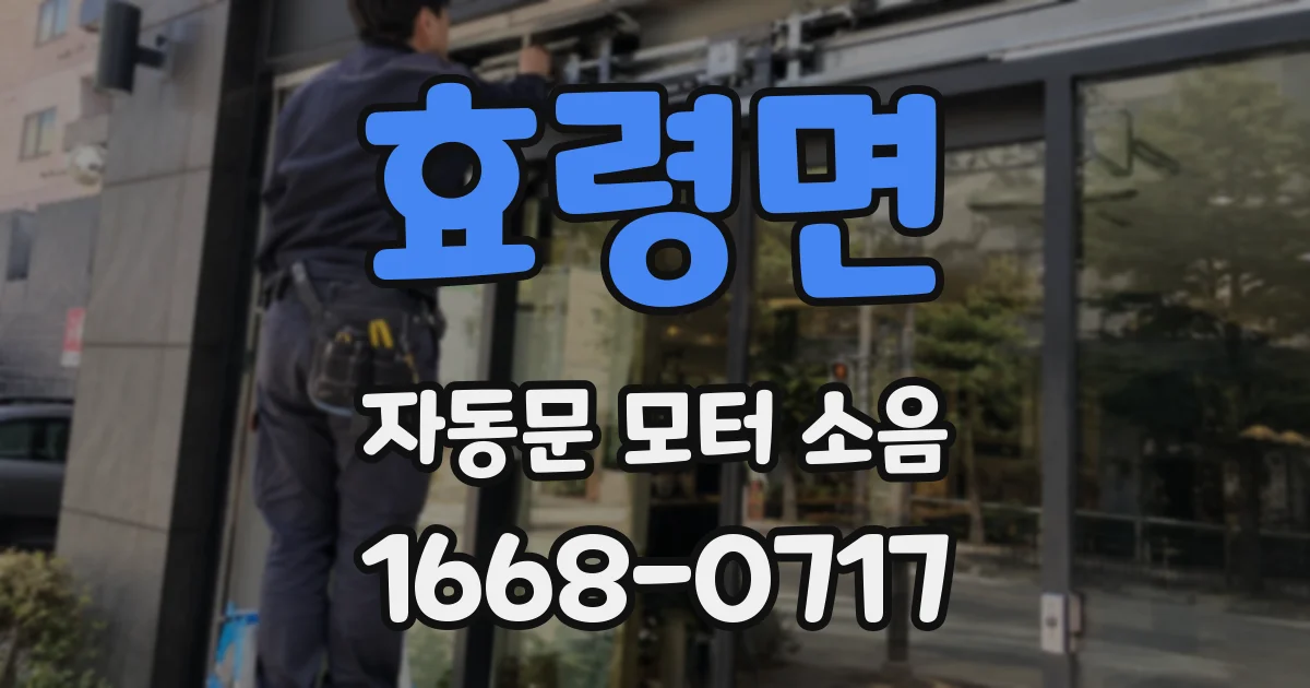 효령면 자동문 모터 소음