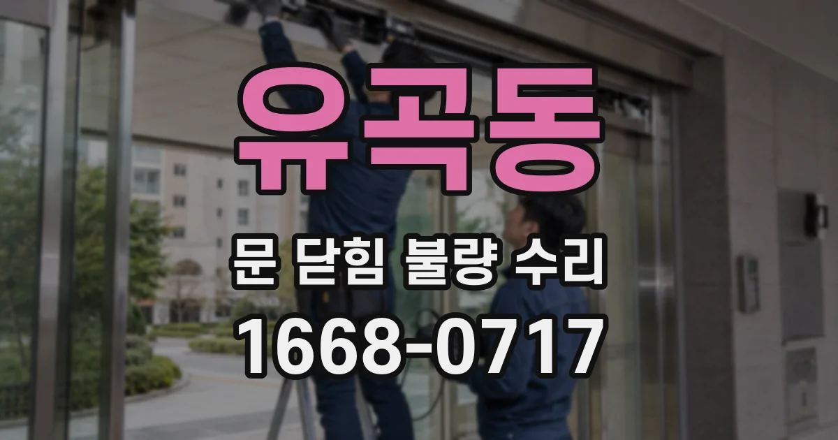 유곡동 문 닫힘 불량 수리