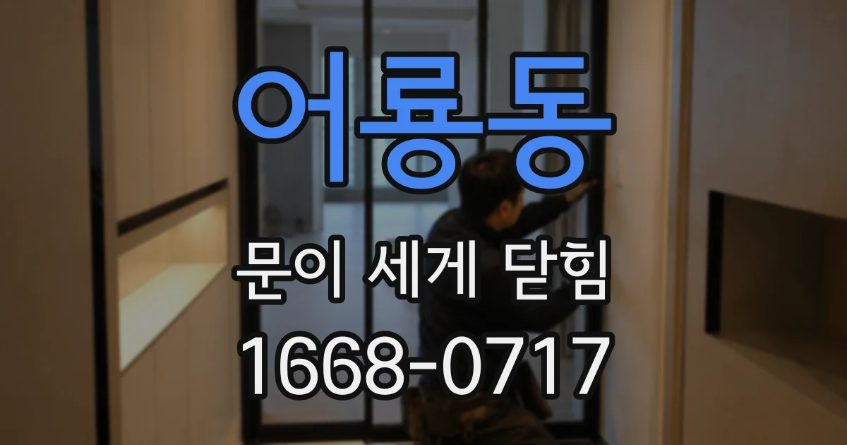 어룡동 문이 세게 닫힘