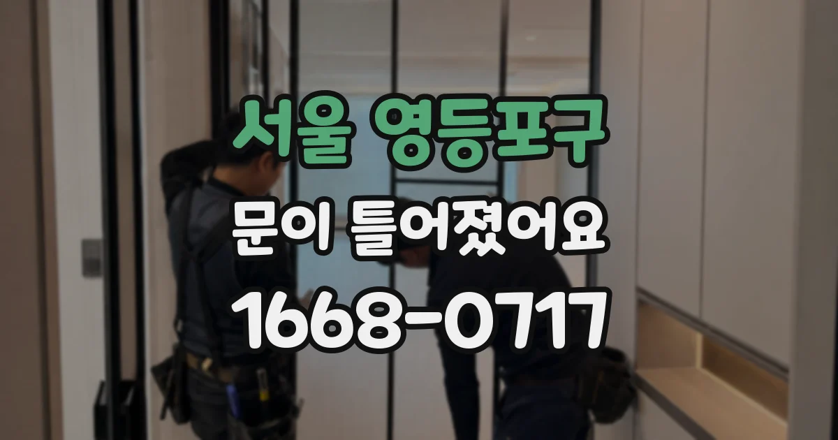 서울 영등포구 문이 틀어졌어요