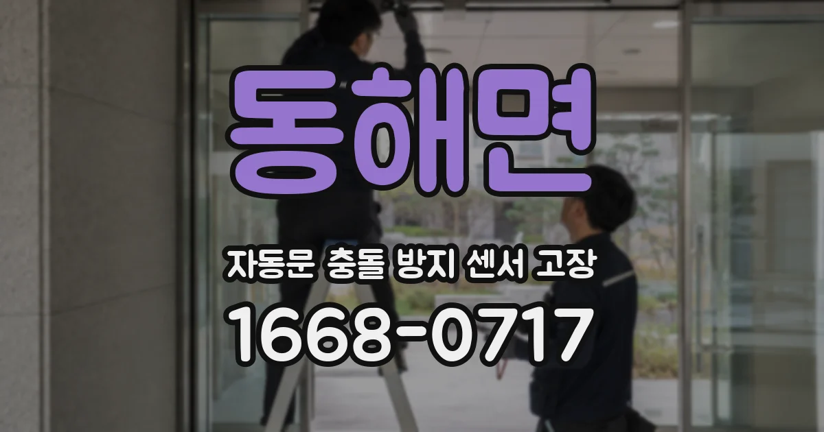 동해면 자동문 충돌 방지 센서 고장