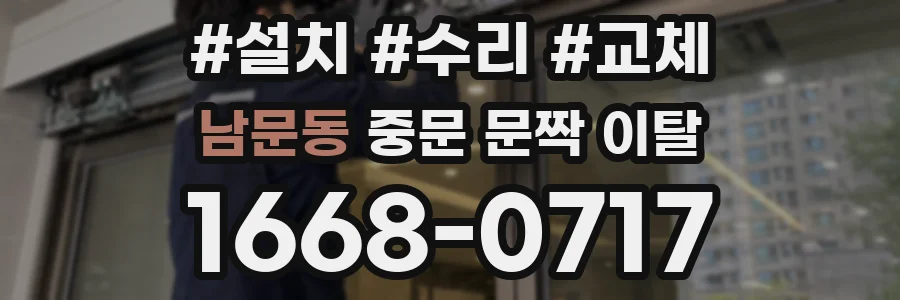남문동 중문 문짝 이탈