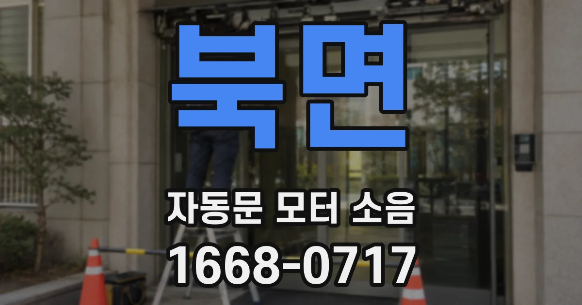 북면 자동문 모터 소음