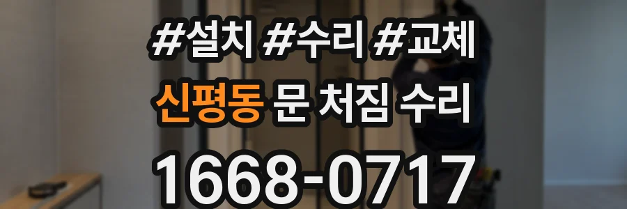 신평동 문 처짐 수리