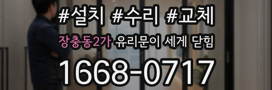 장충동2가 유리문이 세게 닫힘