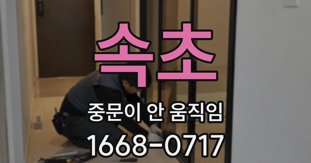속초 중문이 안 움직임