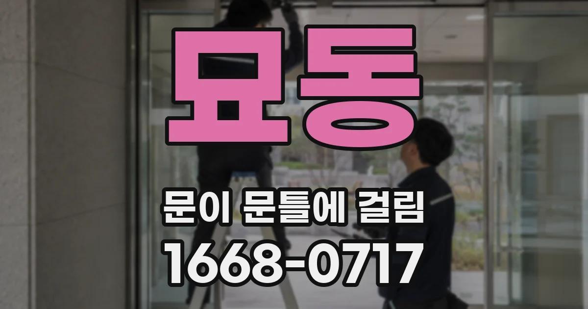 묘동 문이 문틀에 걸림