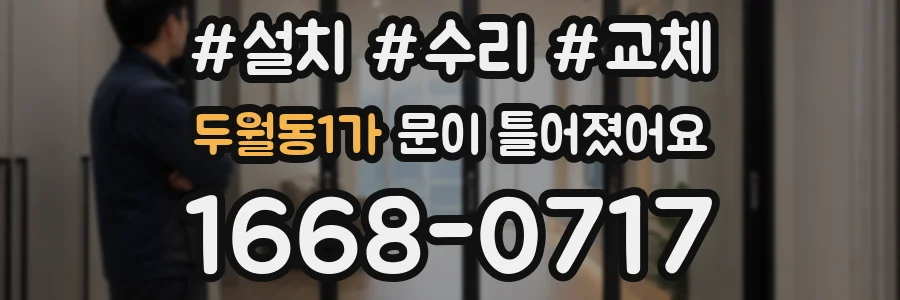 두월동1가 문이 틀어졌어요