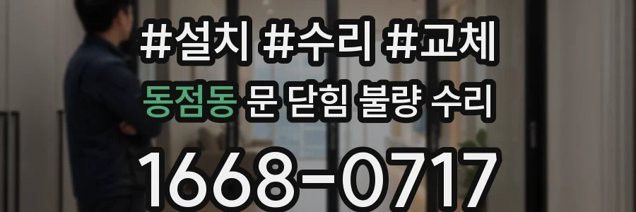 동점동 문 닫힘 불량 수리