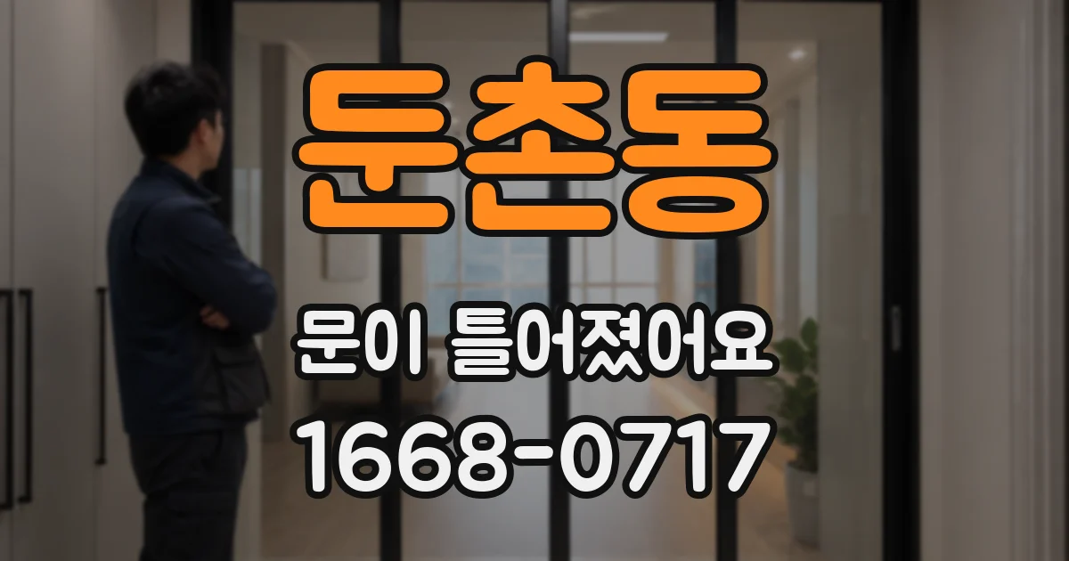 둔촌동 문이 틀어졌어요