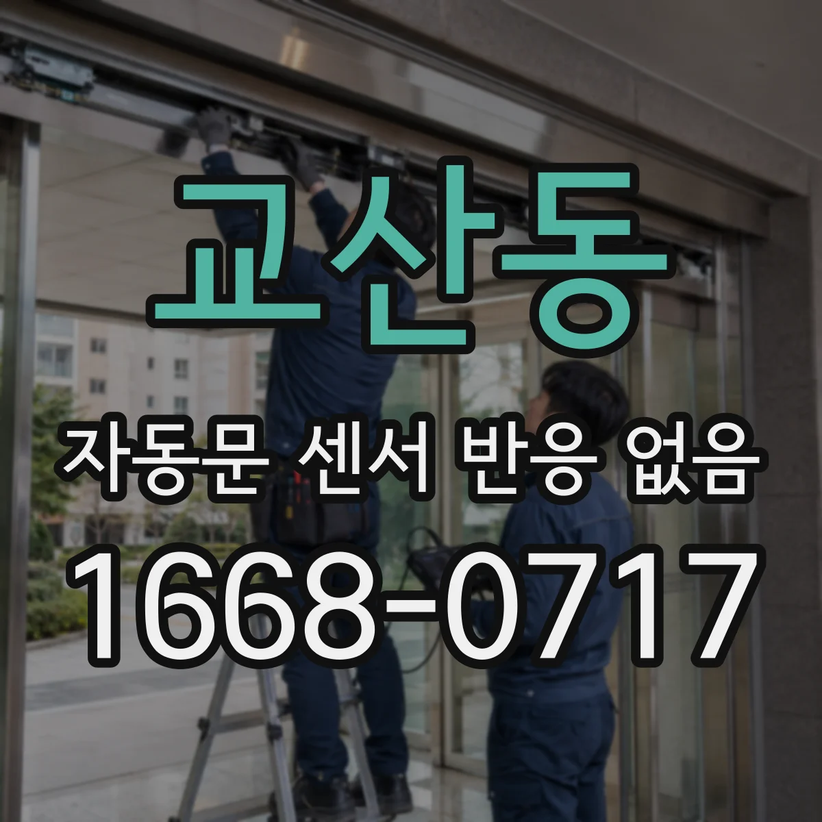 교산동 자동문 센서 반응 없음
