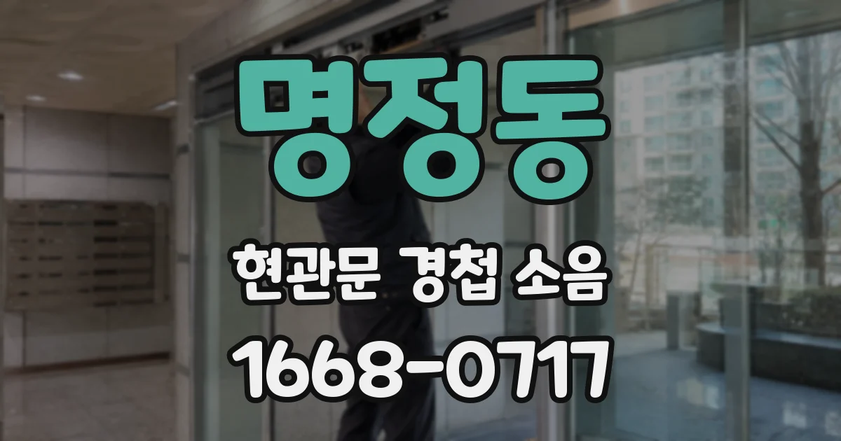 명정동 현관문 경첩 소음