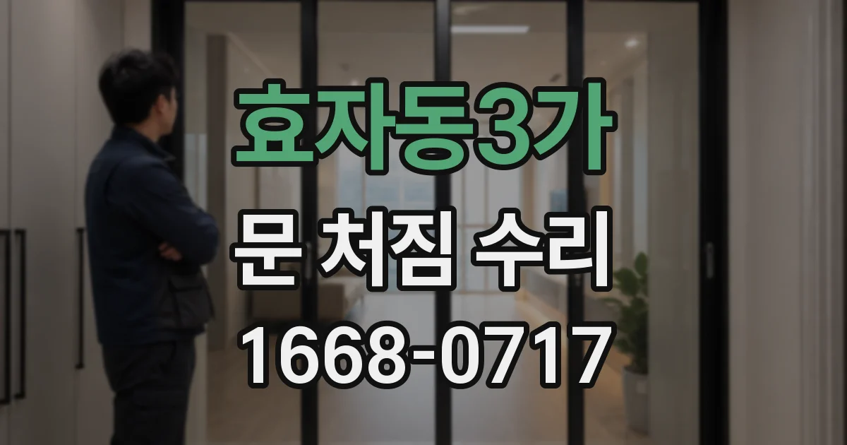 효자동3가 문 처짐 수리