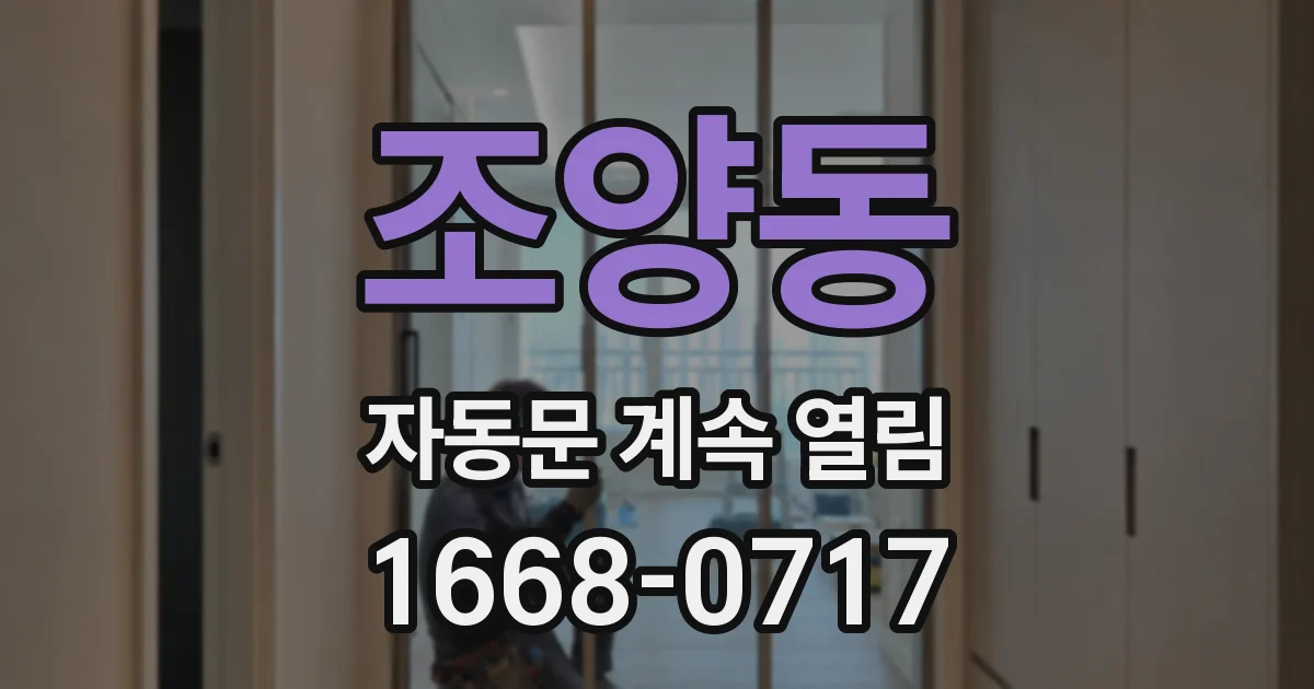 조양동 자동문 계속 열림