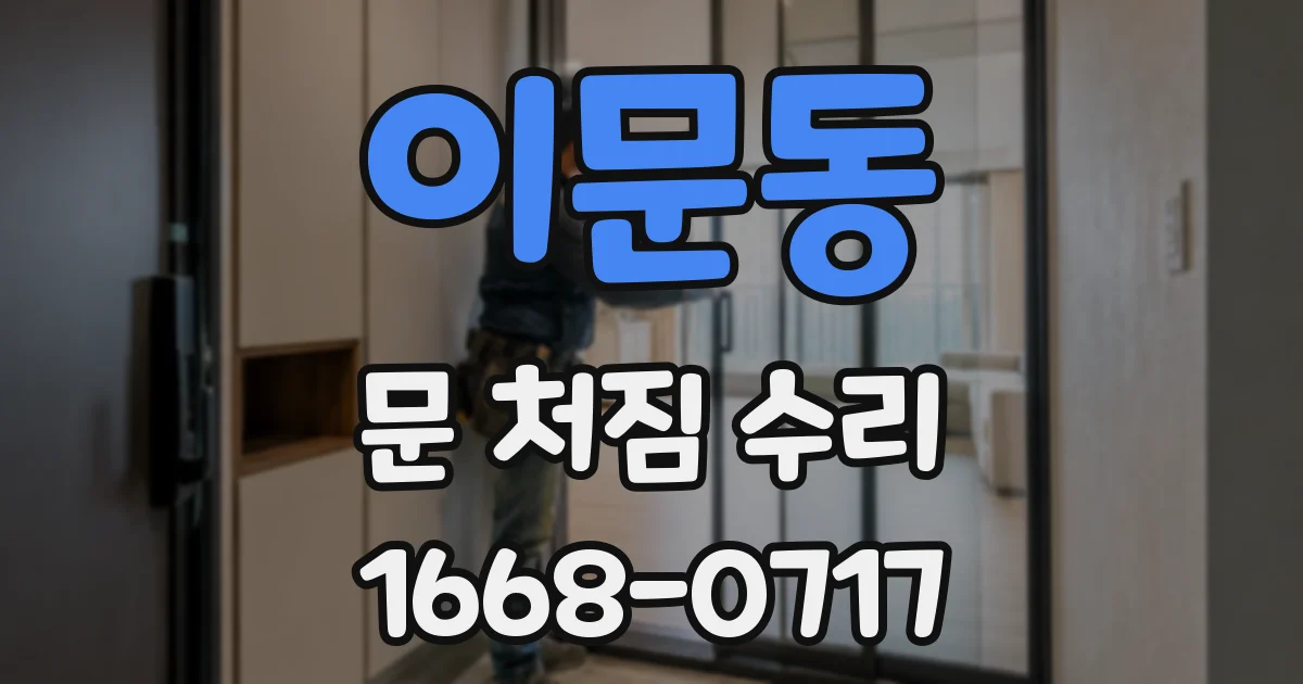 이문동 문 처짐 수리