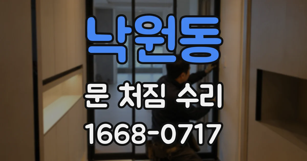 낙원동 문 처짐 수리