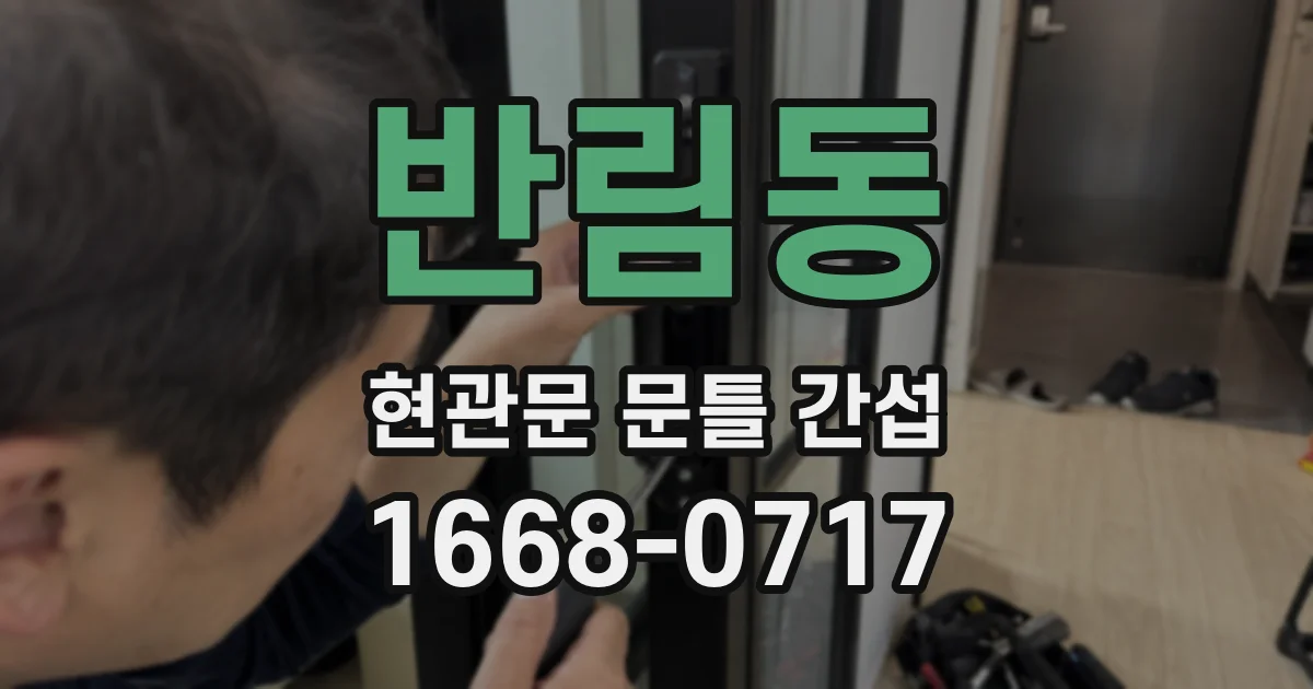 반림동 현관문 문틀 간섭