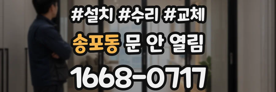 송포동 문 안 열림