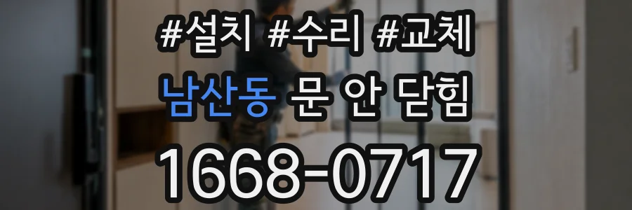 남산동 문 안 닫힘