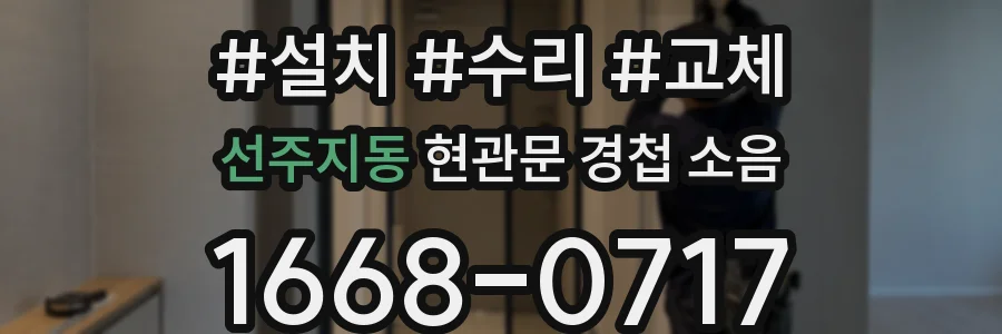 선주지동 현관문 경첩 소음