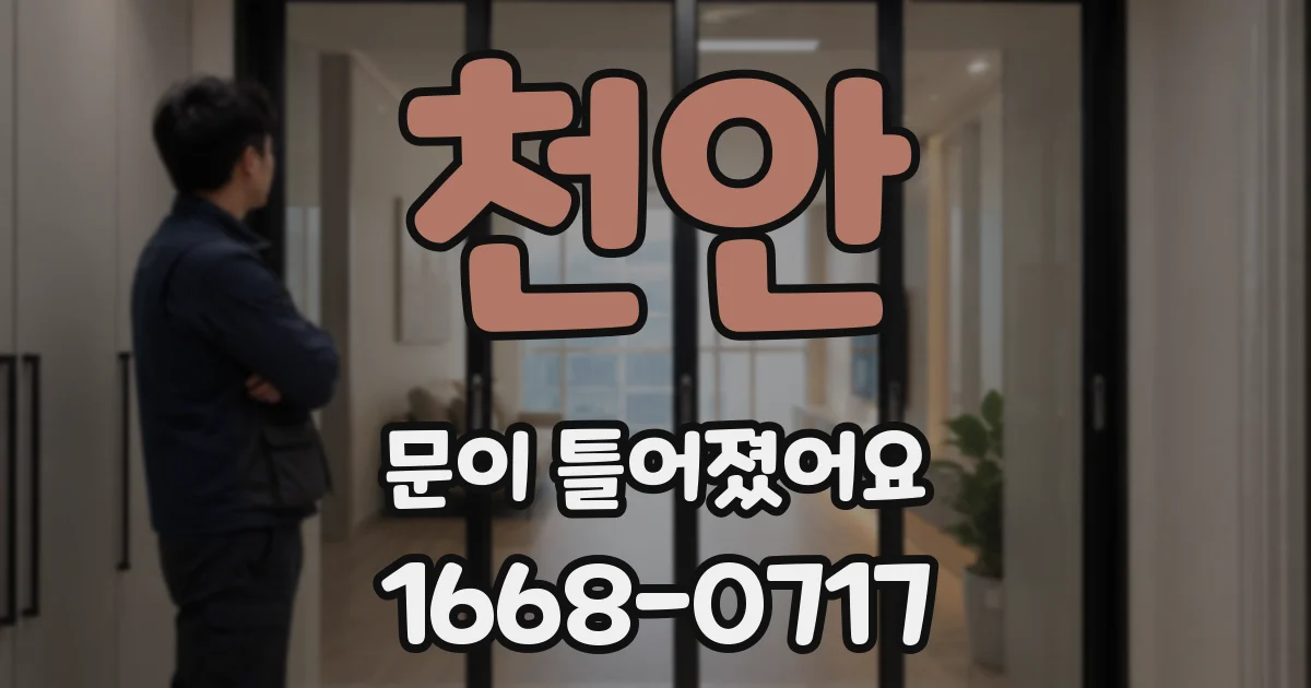 천안 문이 틀어졌어요