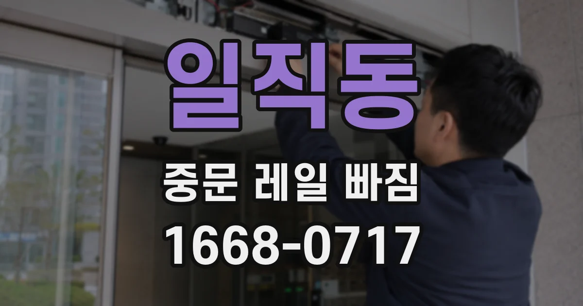 일직동 중문 레일 빠짐