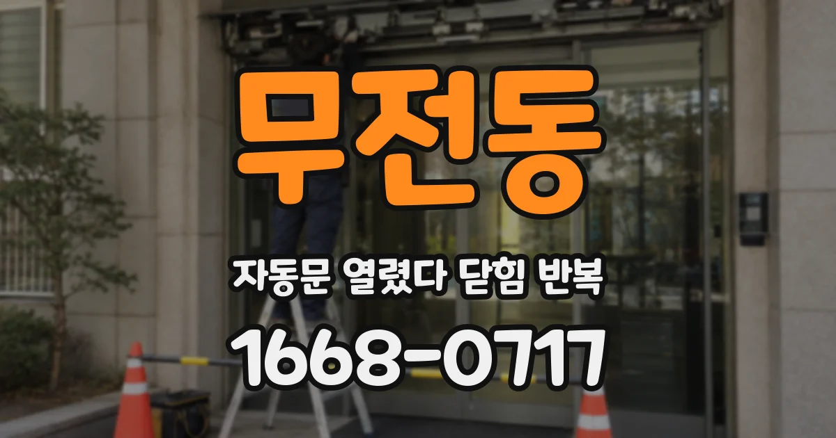 무전동 자동문 열렸다 닫힘 반복 현상은 문이 열리자마자 다시 닫히거나, 한 번 멈춘 뒤 재가동되며 반복되는 경우가 많습니다.