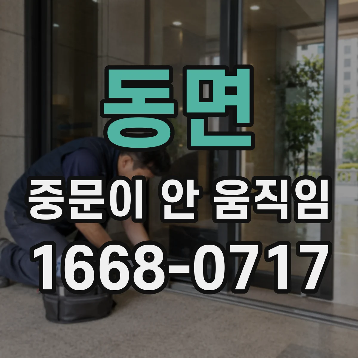 동면 중문이 안 움직임