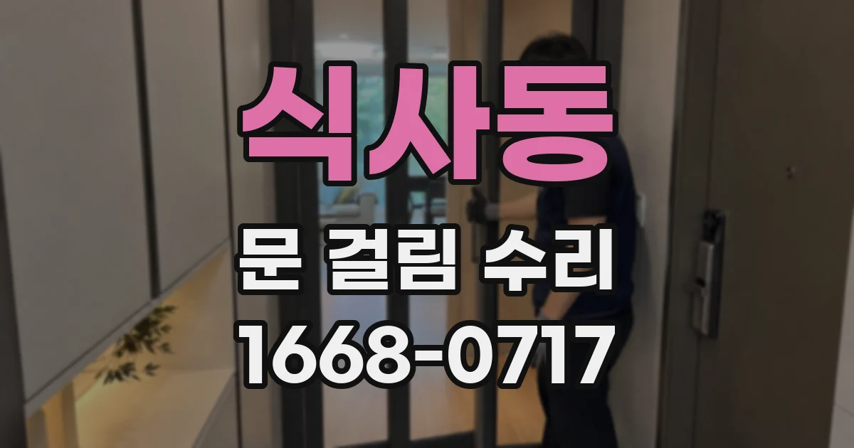 식사동 문 걸림 수리