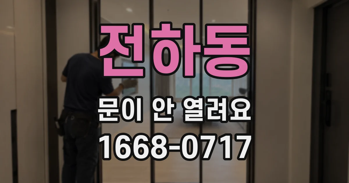 전하동 문이 안 열려요
