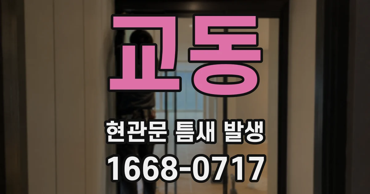 교동 현관문 틈새 발생
