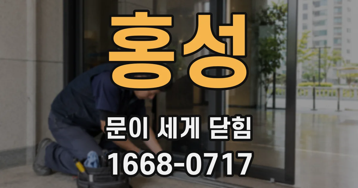 홍성 문이 세게 닫힘