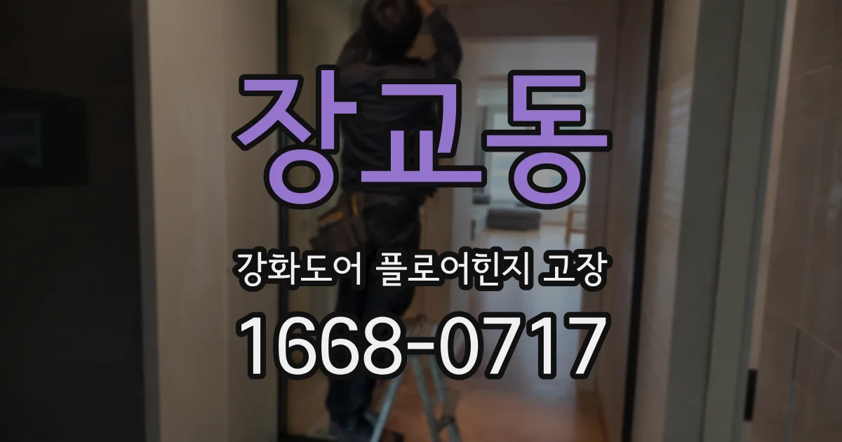 장교동 강화도어 플로어힌지 고장