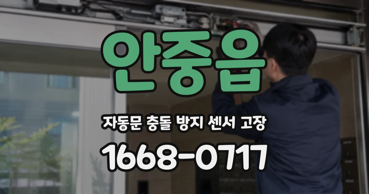 안중읍 자동문 충돌 방지 센서 고장