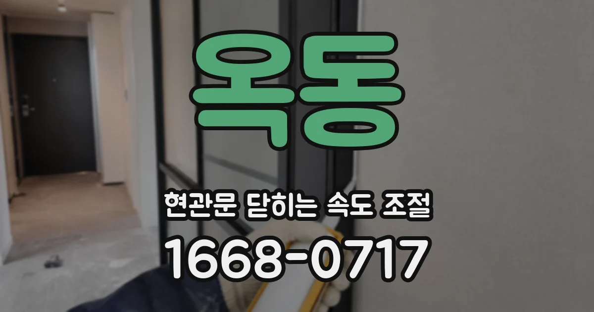 옥동 현관문 닫히는 속도 조절