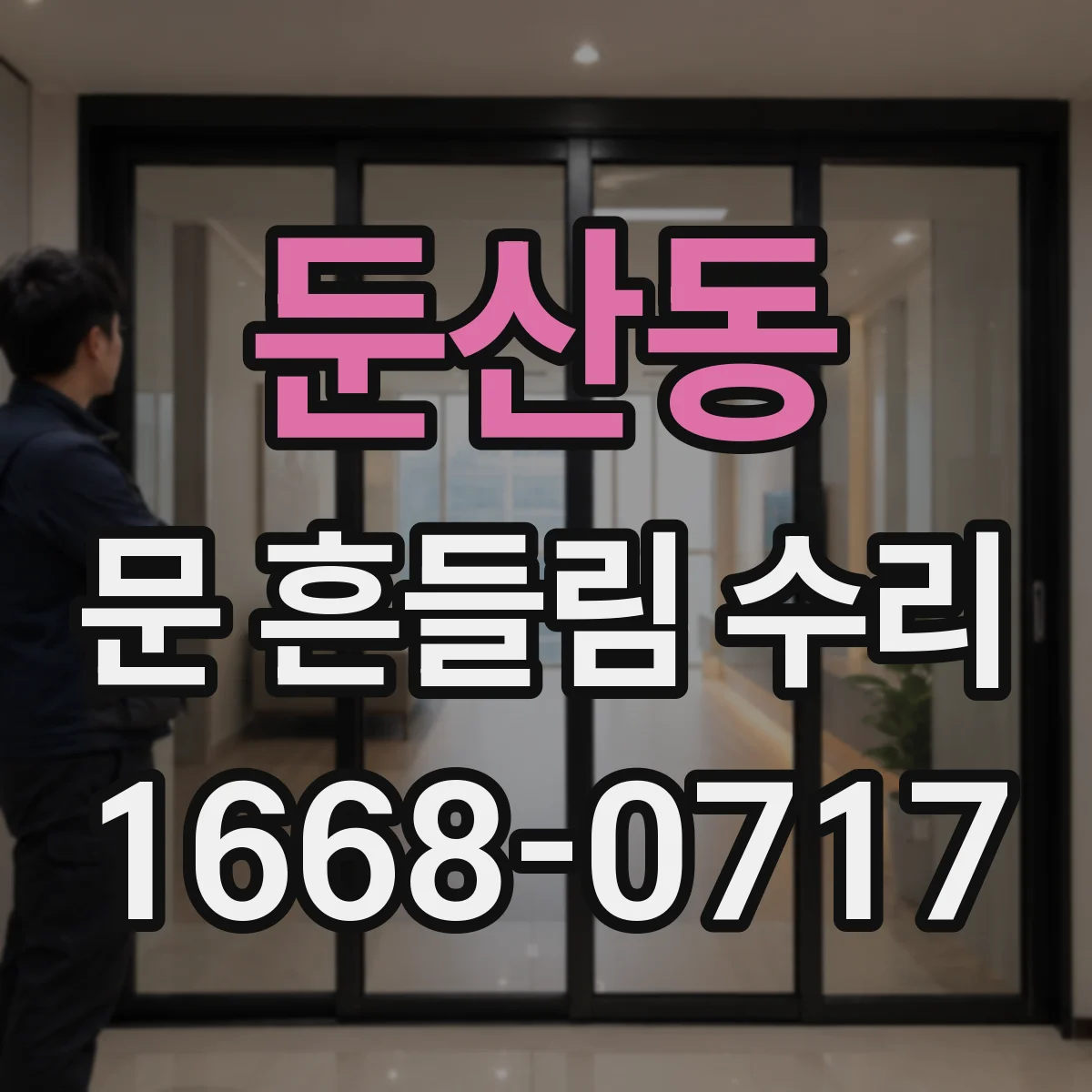 둔산동 문 흔들림 수리