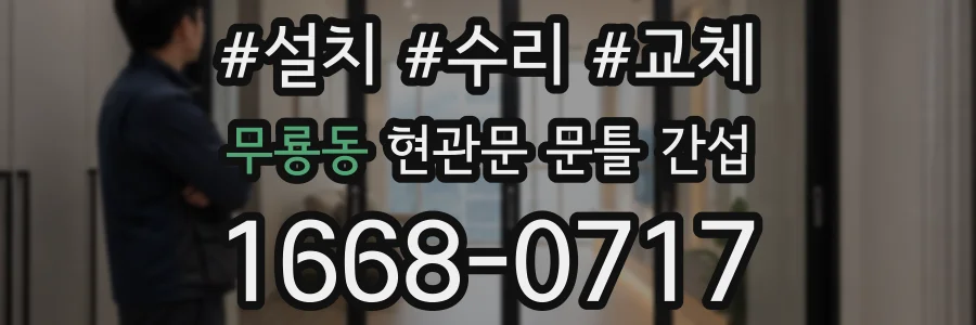무룡동 현관문 문틀 간섭