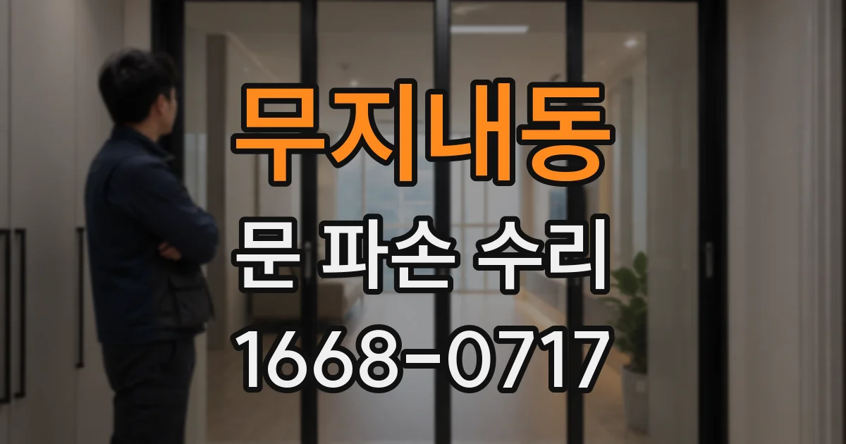 무지내동 문 파손 수리