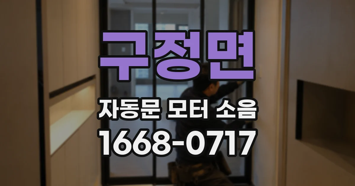 구정면 자동문 모터 소음